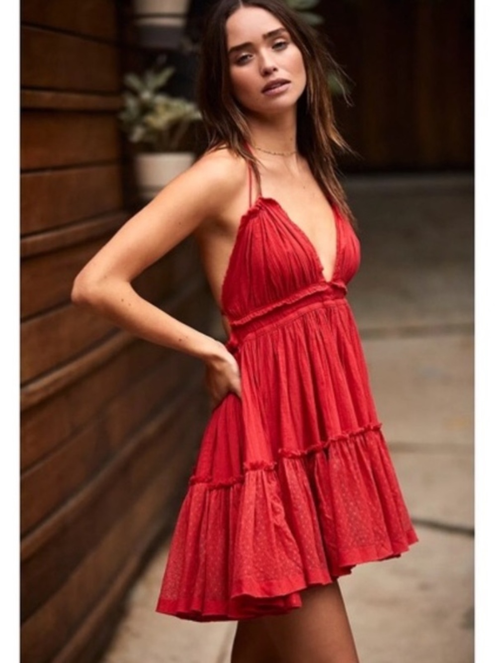 Free People 100 Degree Babydoll Mini Dress
